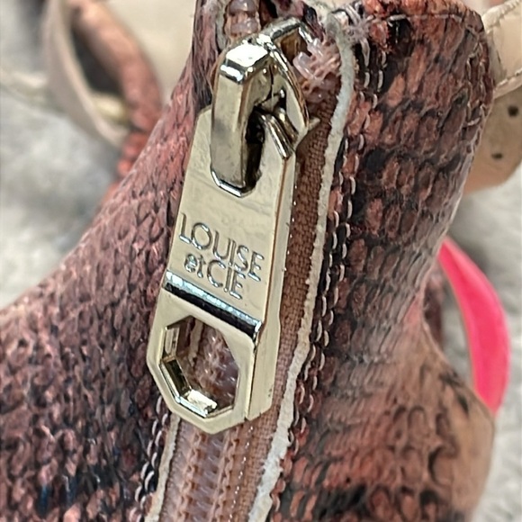 LOUISE ET CIE Snakeskin Eleri Sandals Strappy Flats Boho Sz 9.5 - Picture 8 of 12